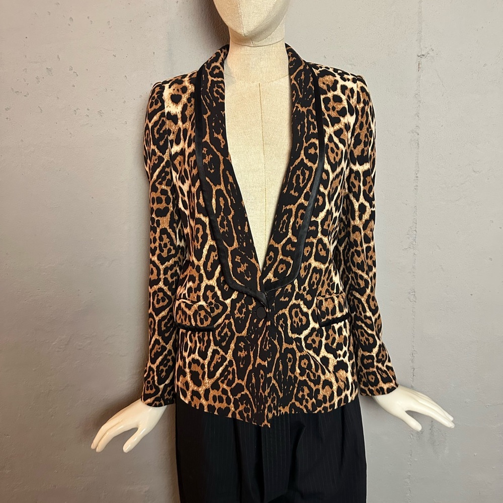 Juicy Couture Blazer Size Xs Animal Print